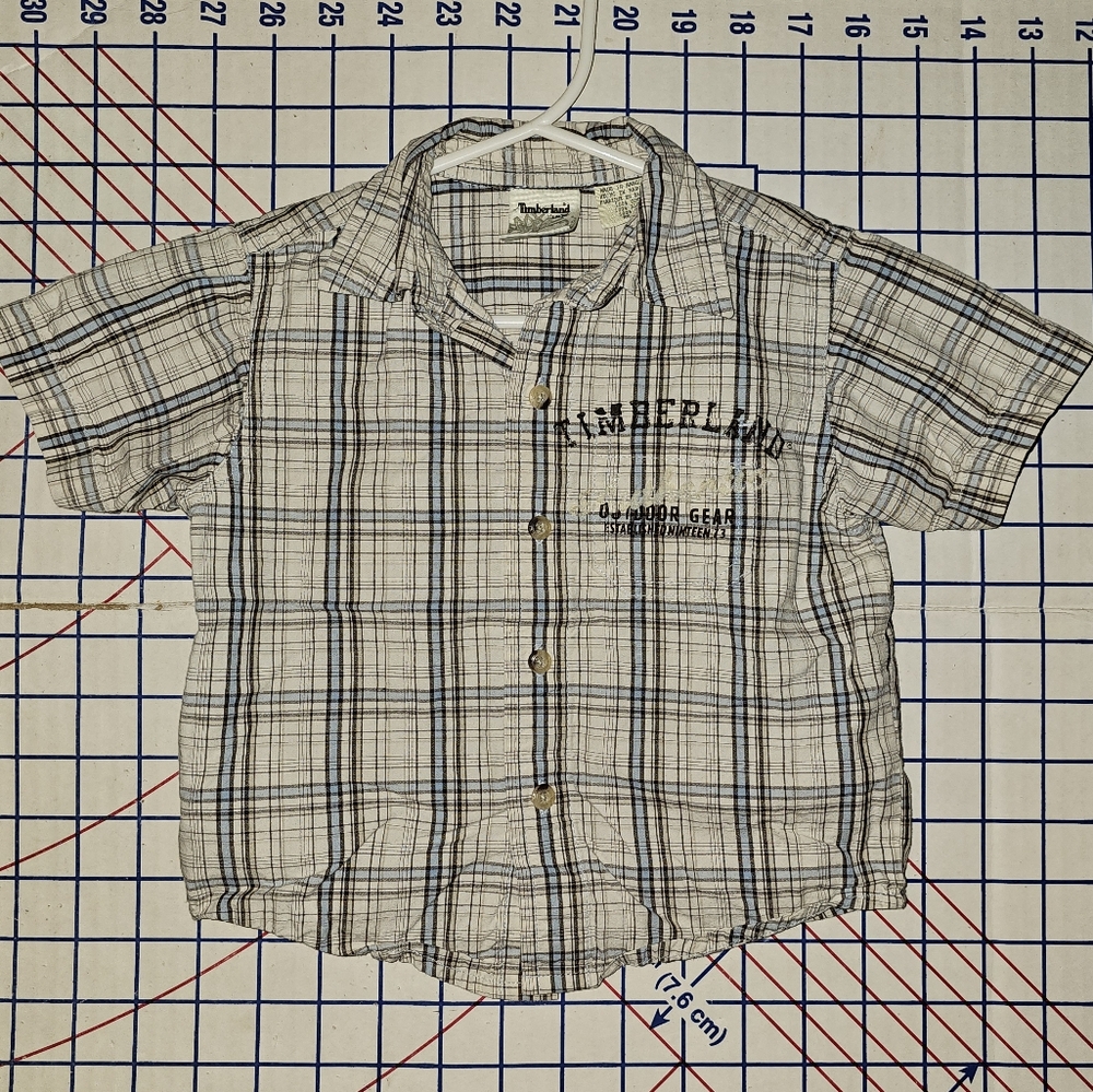 Timberland Boys Plaid Shirt, Size 18 Mo.